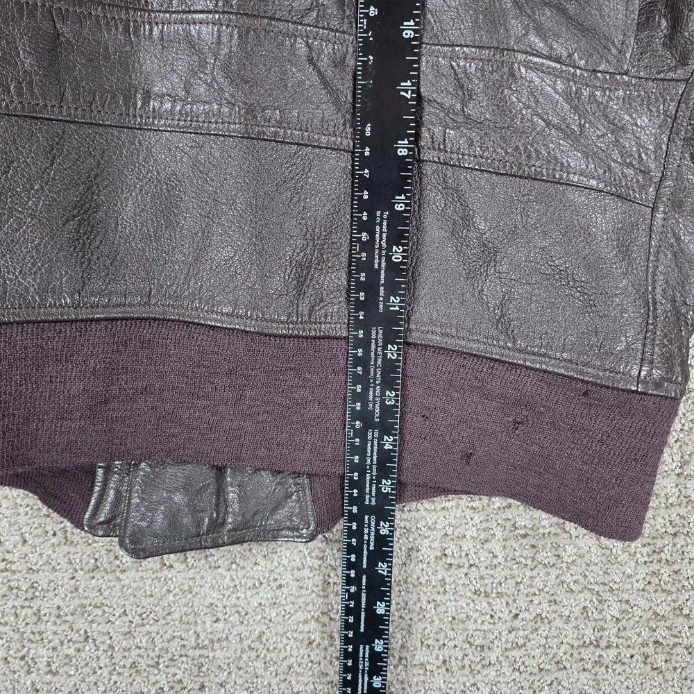 70s Vintage Imperial USN G-1 Flyers Jacket Brown Leather Military Size 42